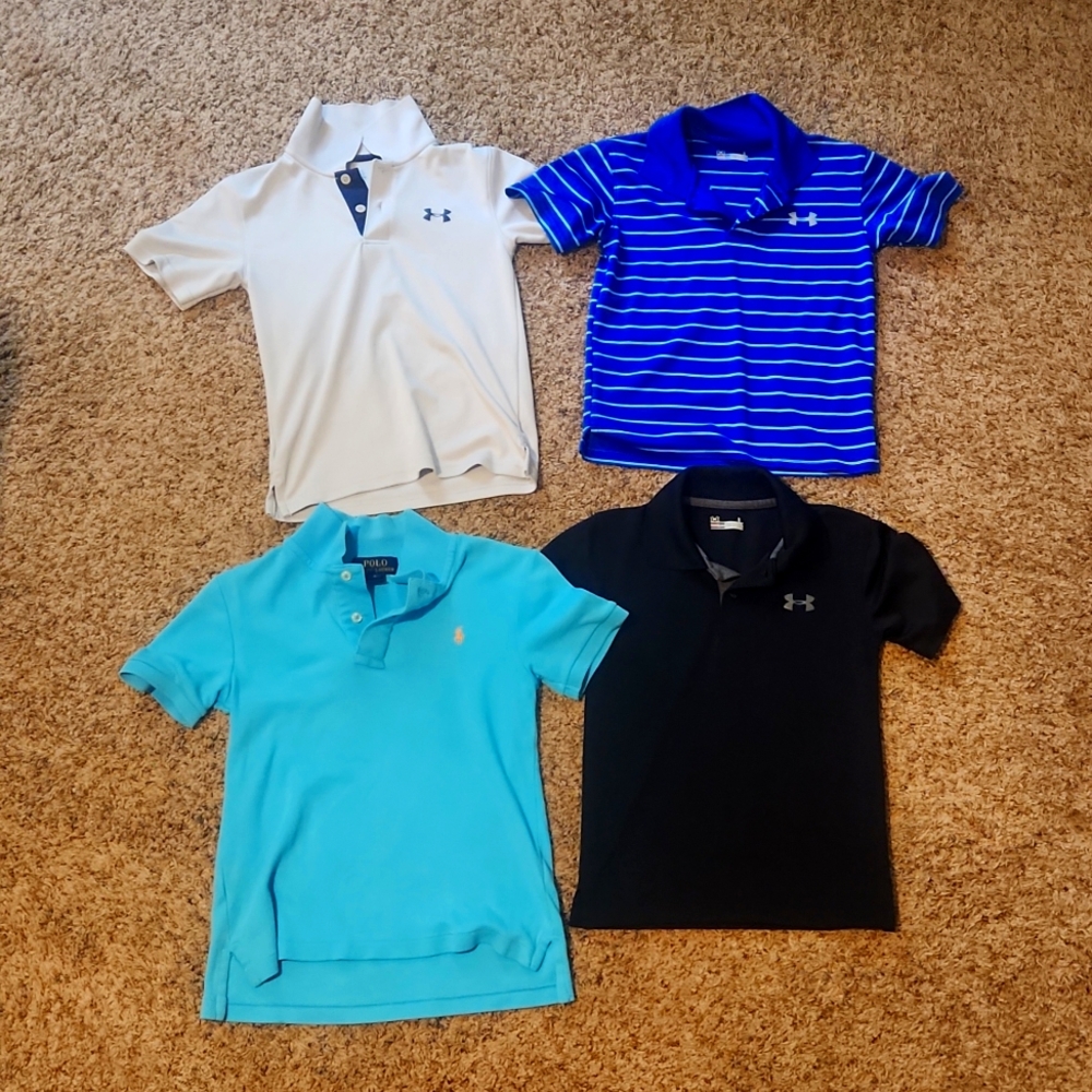 Bundle of Under Armour boys collared shirts size 6